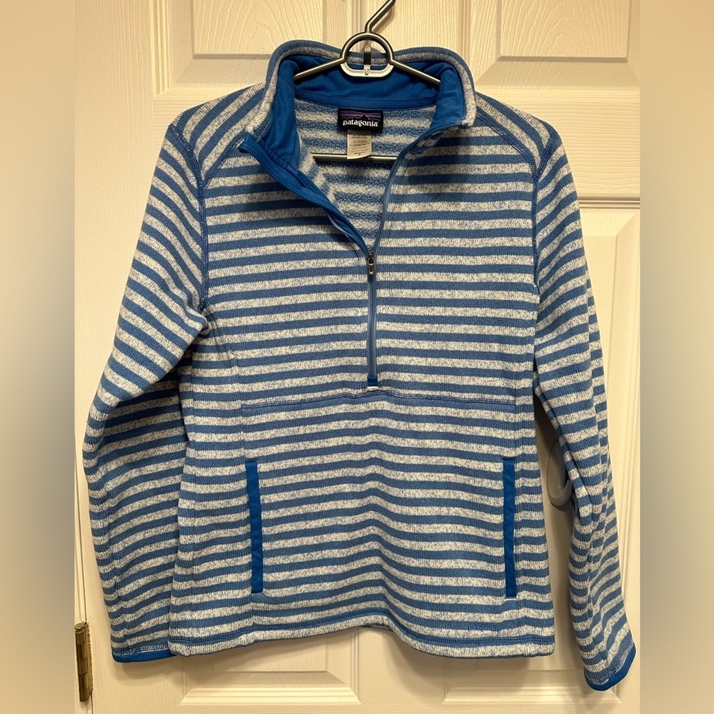 Women’s Patagonia Medium Blue/Gray Half Zip Sweater 💙